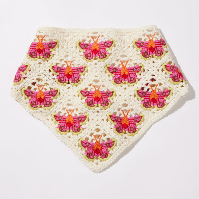 Moth Babushka Style Hair Wrap