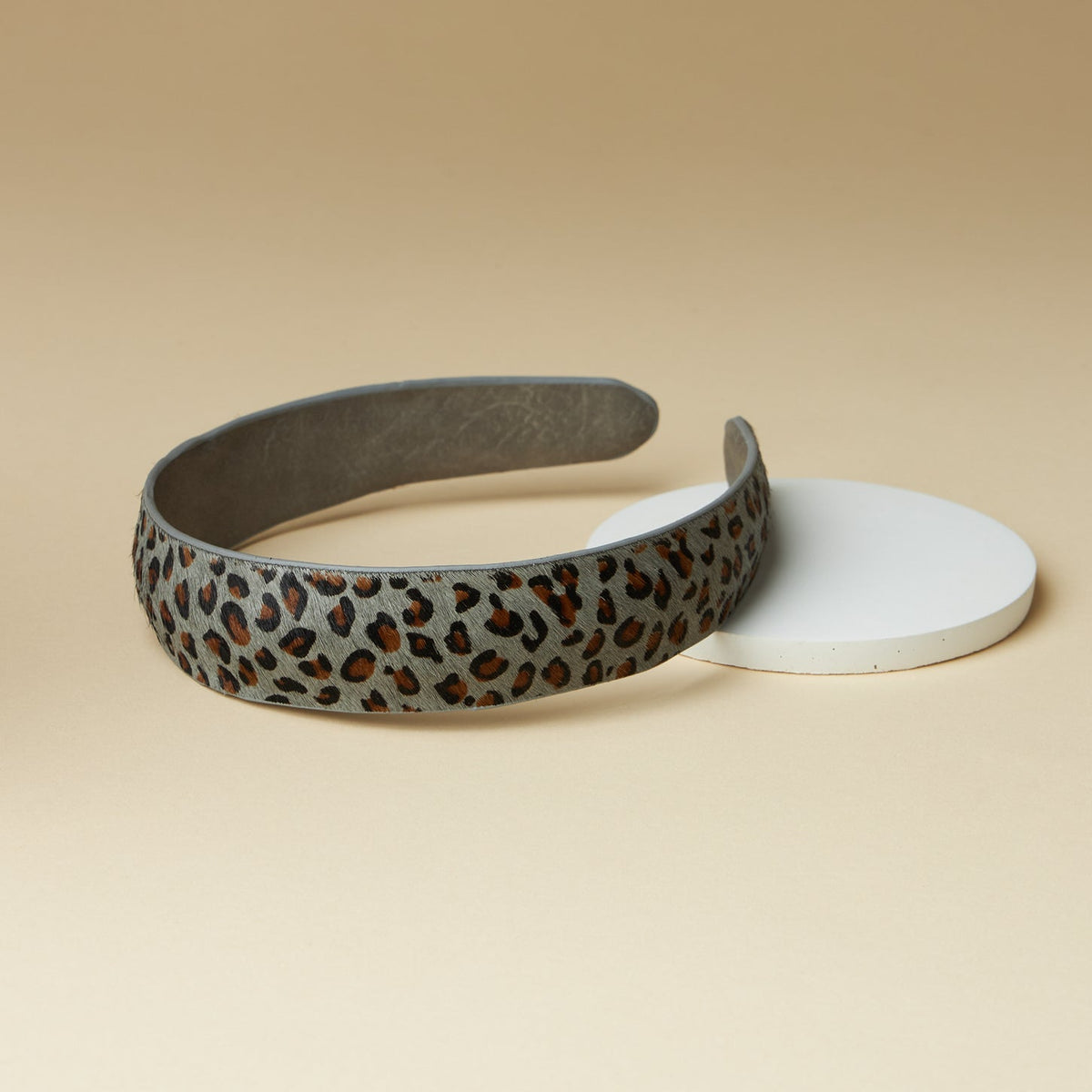 genuine leather animal print headbands