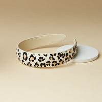 genuine leather animal print headbands