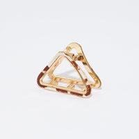 genuine leather small triangle claw hair clips