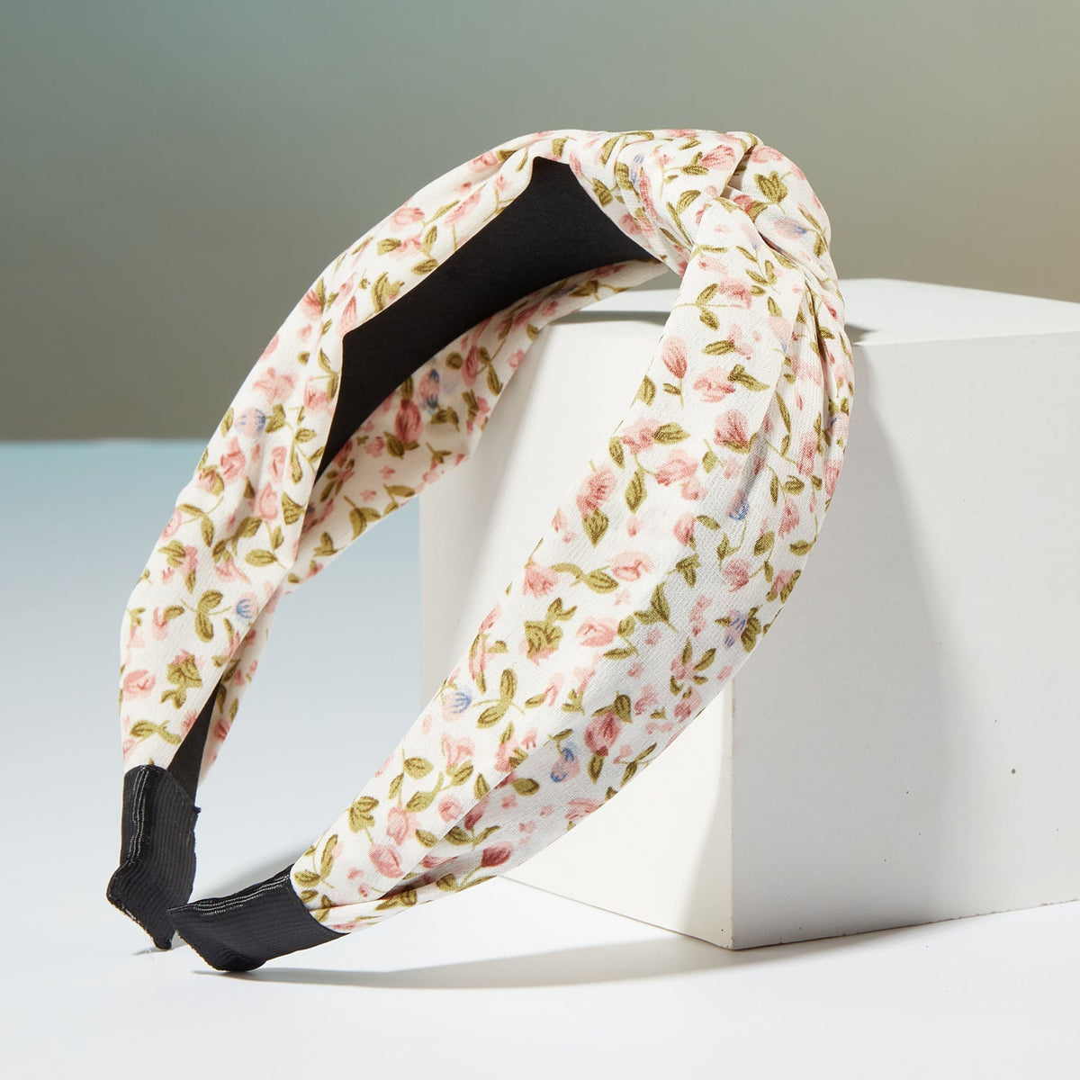 Floral Print Top Knot Headband