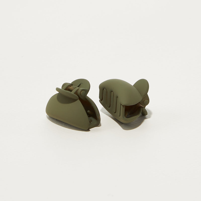 2 pcs set rubber coated mini octopus hair claw clips