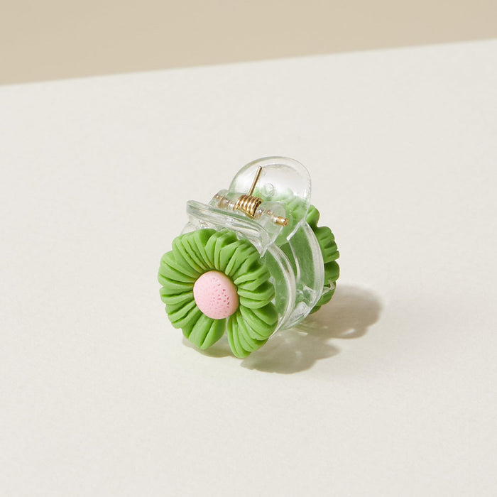 6 pcs floral mini claw hair clips