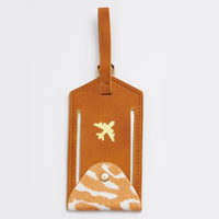 Genuine Leather Animal Print Luggage Tag