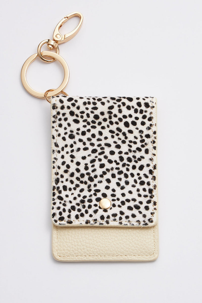 Animal Print ID Card Holder Key Chains