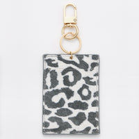 Animal Print Card Holder Key Chains