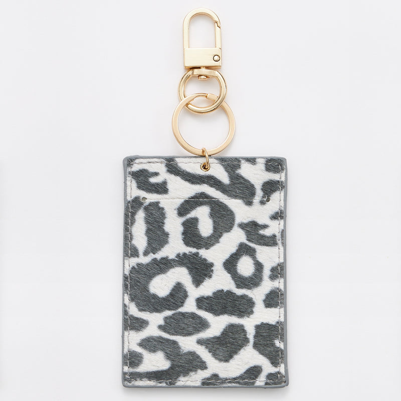 Animal Print Card Holder Key Chains