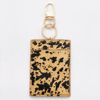 Animal Print Card Holder Key Chains