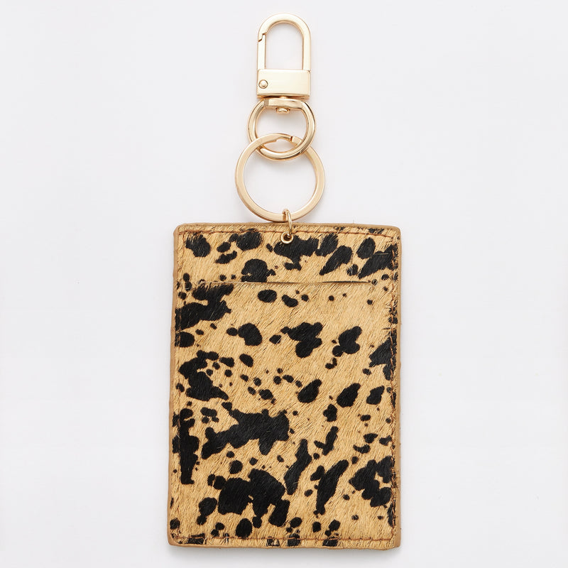 Animal Print Card Holder Key Chains