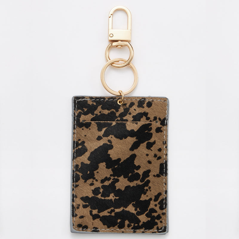 Animal Print Card Holder Key Chains