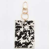 Animal Print Card Holder Key Chains