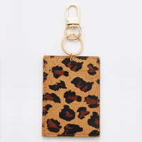 Animal Print Card Holder Key Chains