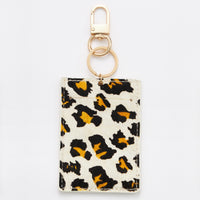 Animal Print Card Holder Key Chains