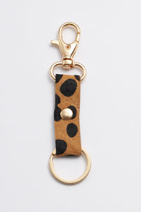 Genuine Leather Animal Print Key Chains