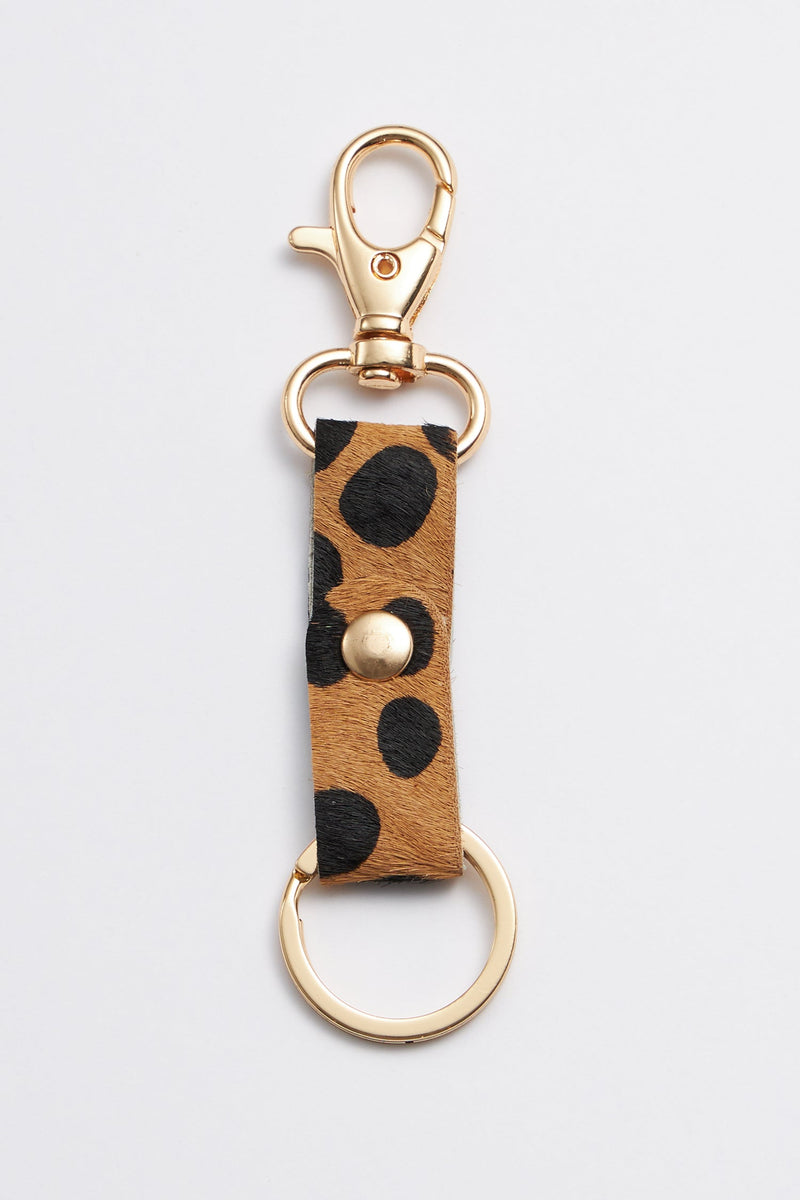 Genuine Leather Animal Print Key Chains