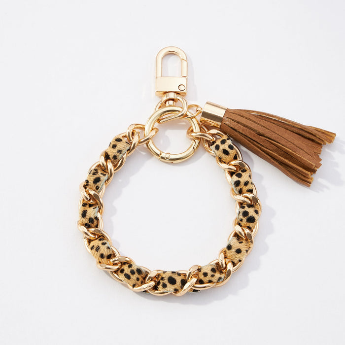 clay beaded bracelet keychain
