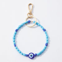 Evil Eye Silicone Coated Bracelet Keychains