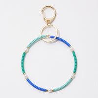 Silicone Coated Beads Wrist Keychain