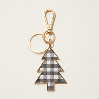 Checkered Christmas Tree Keychain