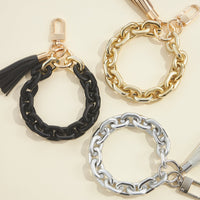 Metallic Link Chain Keychain