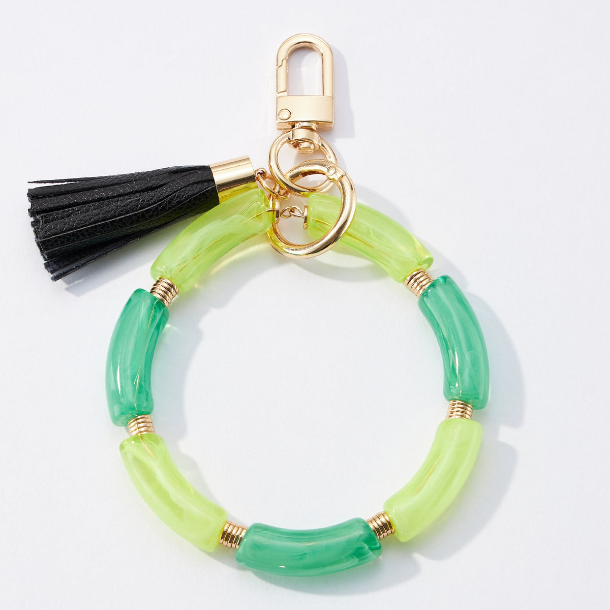 two tone resin wristlet keychains