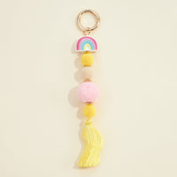 ceramic balls beaded keychain wristlet