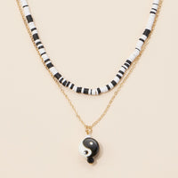 Rubber Beaded Layered Necklace