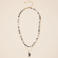 Rubber Beaded Layered Necklace