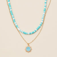 Rubber Beaded Layered Necklace