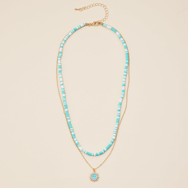 Rubber Beaded Layered Necklace