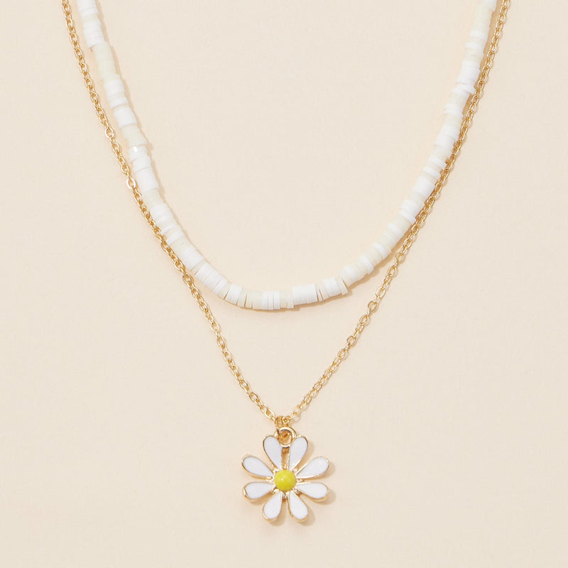 Rubber Beaded Layered Necklace