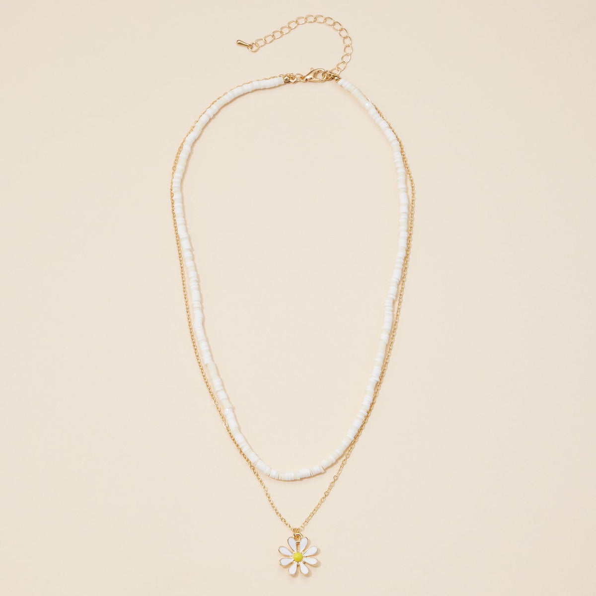 Rubber Beaded Layered Necklace