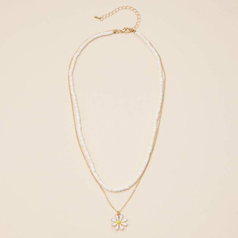 Rubber Beaded Layered Necklace