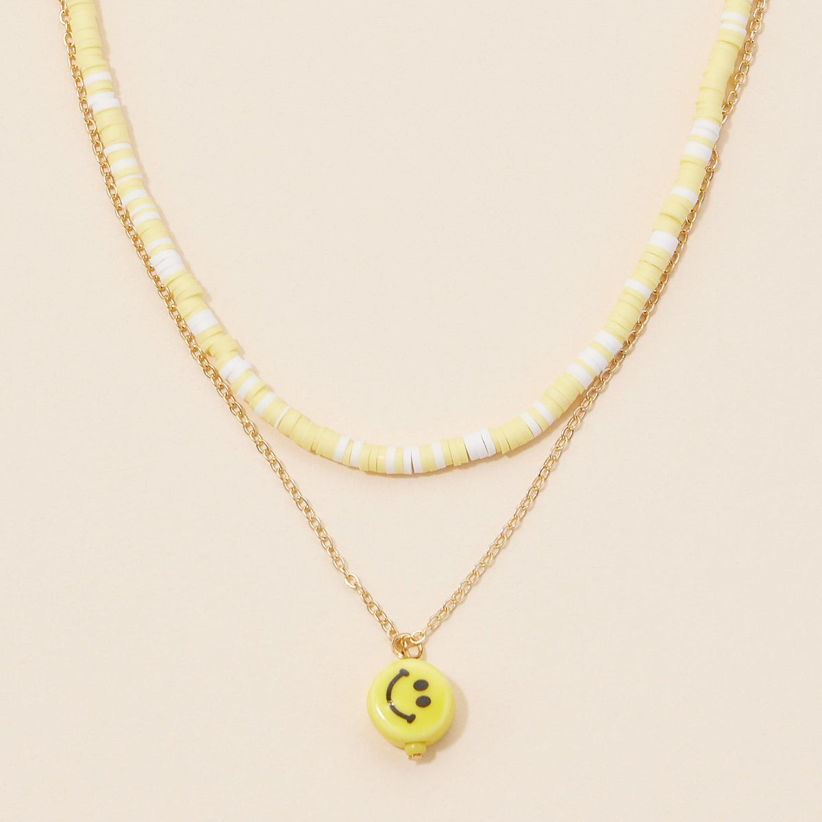 Rubber Beaded Layered Necklace