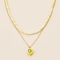 Rubber Beaded Layered Necklace