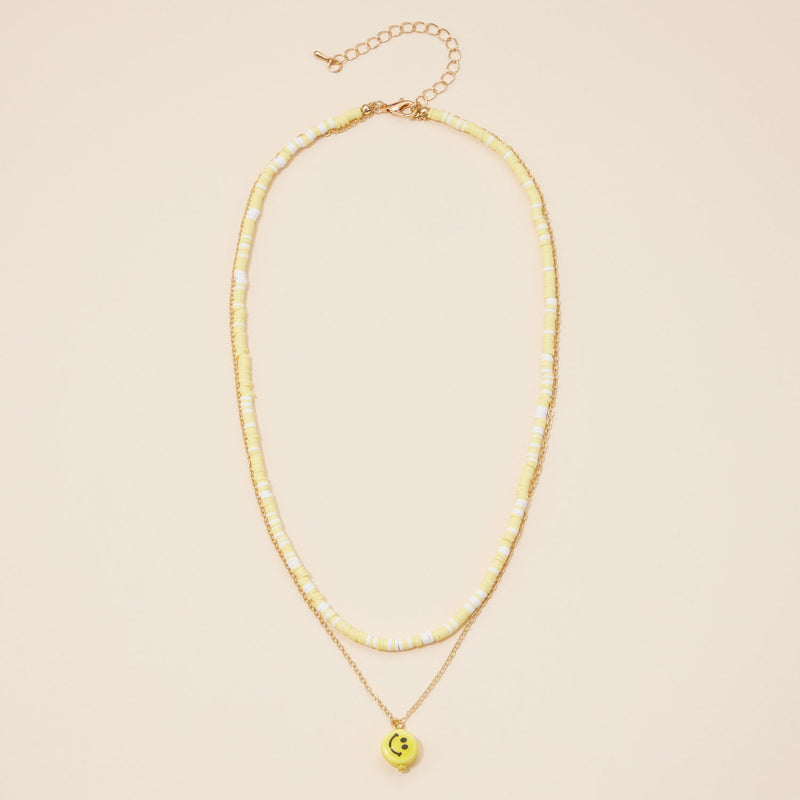 Rubber Beaded Layered Necklace
