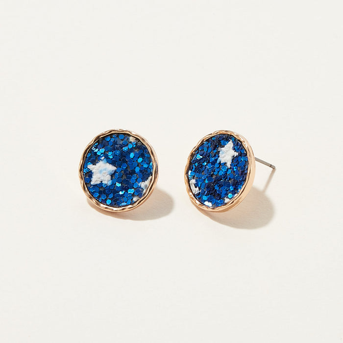 America Glitter Stud Earring 6 pcs Set