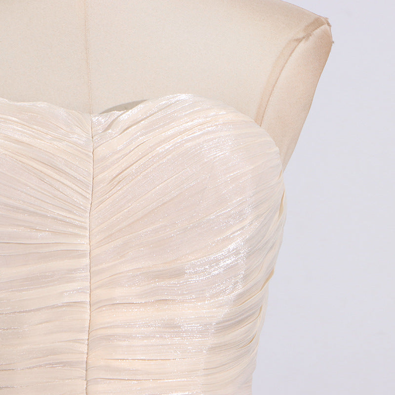 Spring off Neck Bandeau Slim Fit Slimming Three Dimensional Floral Hip Bandage Dress Women