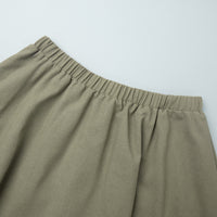 Round Neck Linen Vest &amp; Pleated Skirt Set