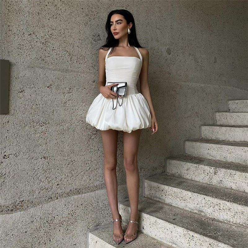 Waist-Slimming Sleeveless Mini Dress
