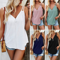 Casual Solid Color Spaghetti Strap Camisole Top