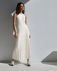 Striped Slimming Knitted Maxi Dress