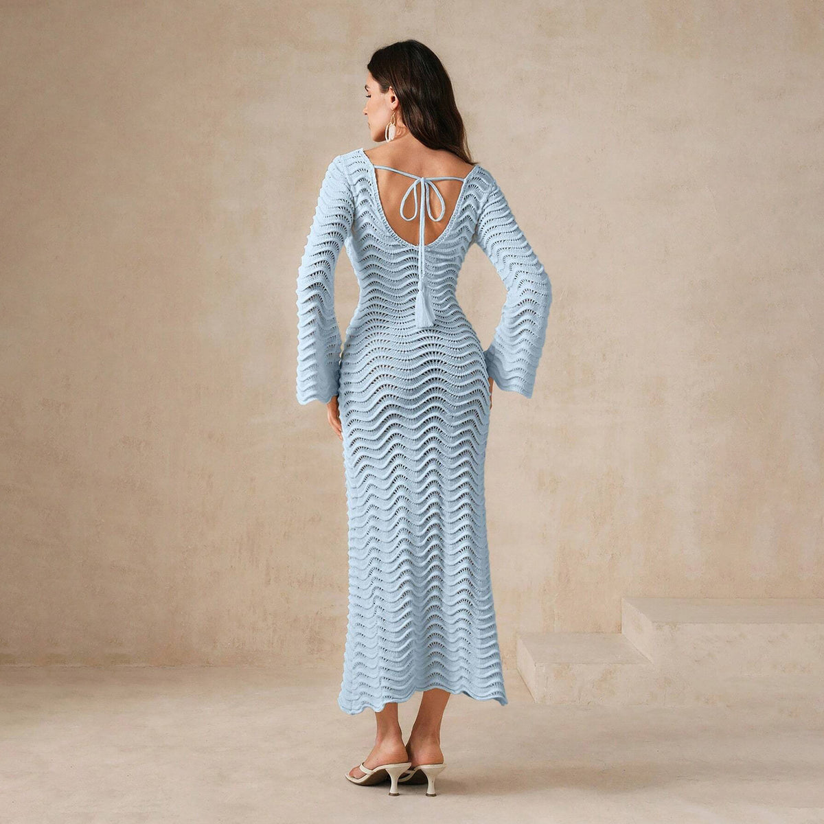 Solid Color Sexy Beach Dress