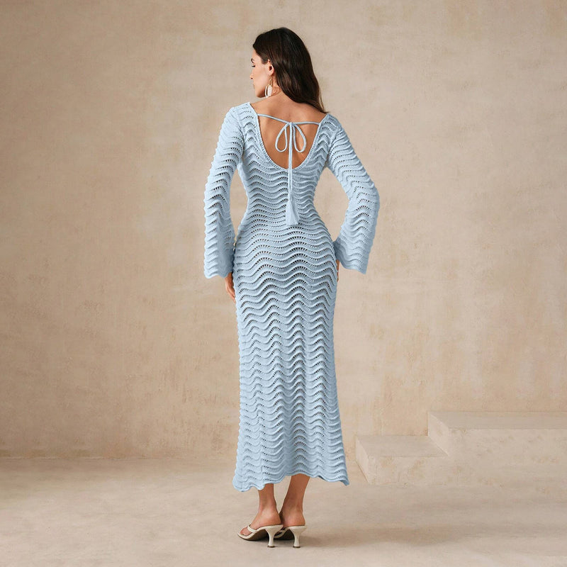 Solid Color Sexy Beach Dress