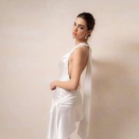 French Shirred Square Neck Mini Dress