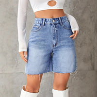 Casual High-Waisted Denim Shorts