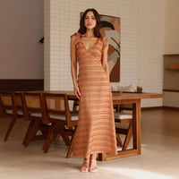Elegant French Retro V-Neck Summer Dress
