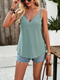 Casual Solid Color Spaghetti Strap Camisole Top