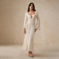 Solid Color Sexy Beach Dress