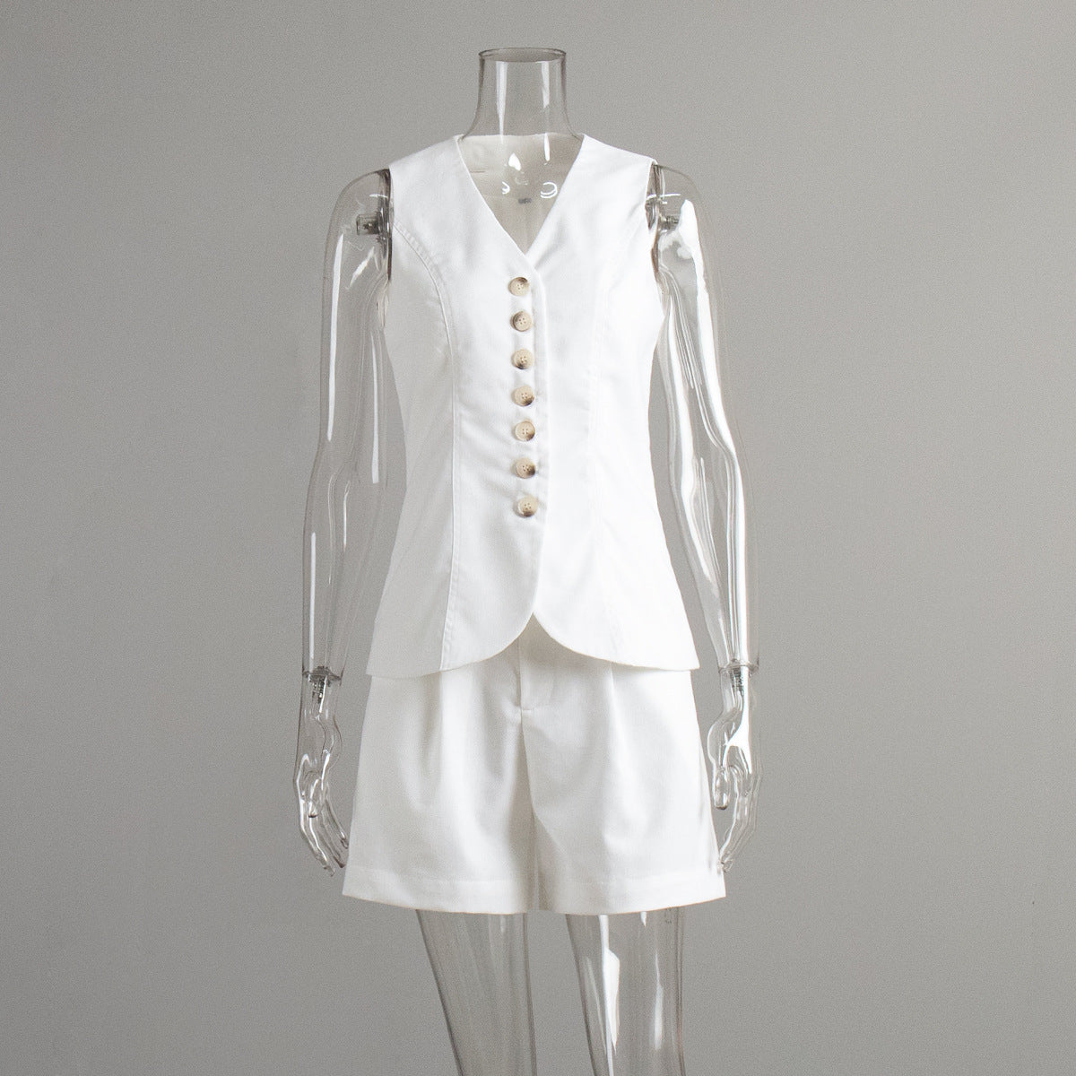 Cotton Linen Vest & Shorts Set